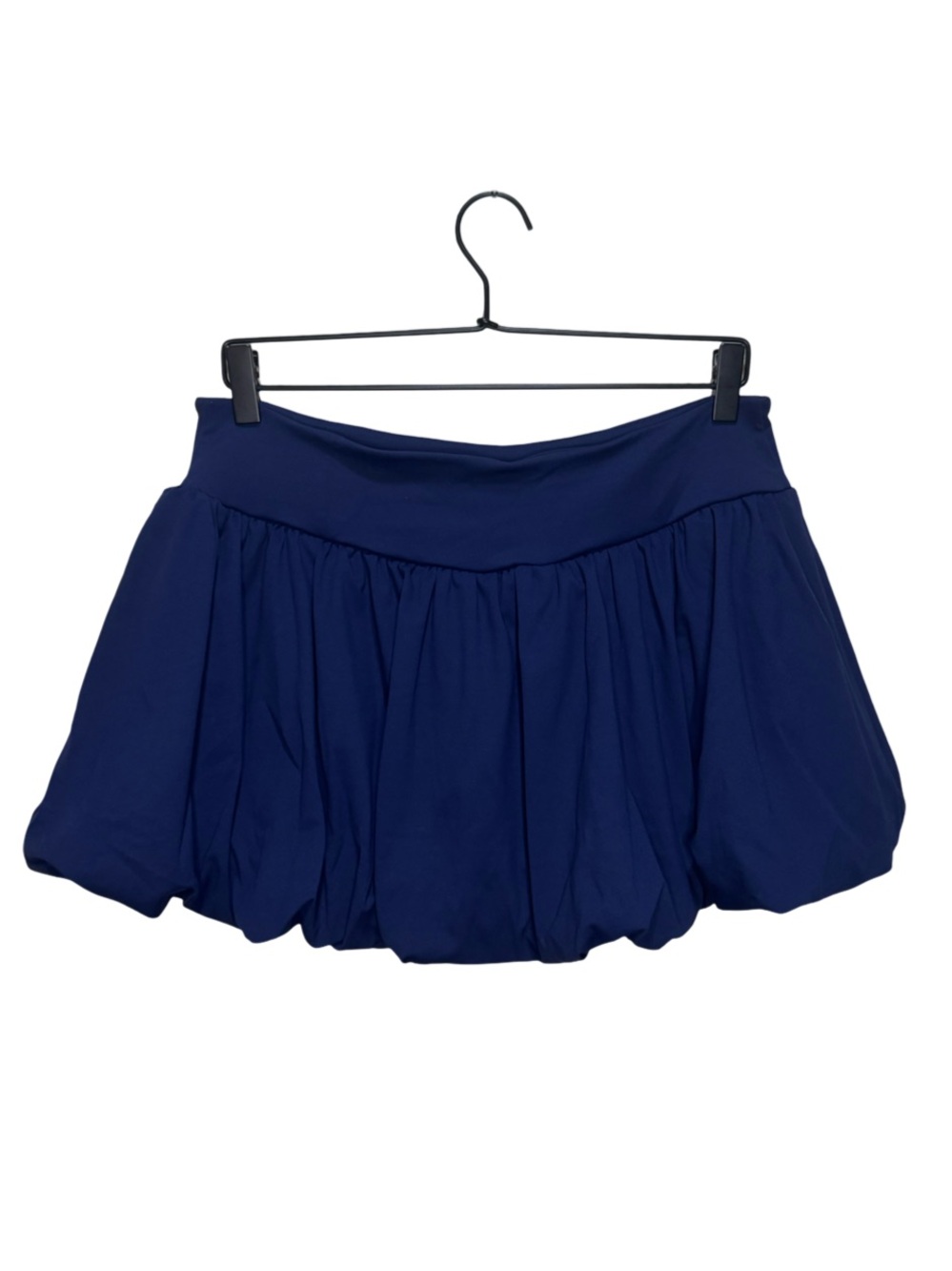 Anthropologie Daily Practice Bubble Mini Skirt in Waypoint - Navy L NWT - Picture 5 of 7